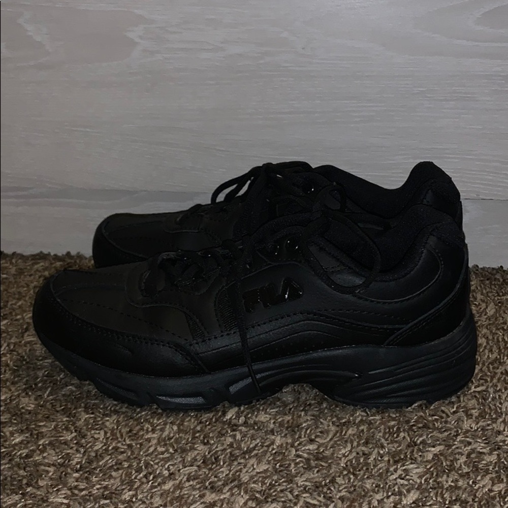 Fila Workshift Slip Resistant All Black Shoes